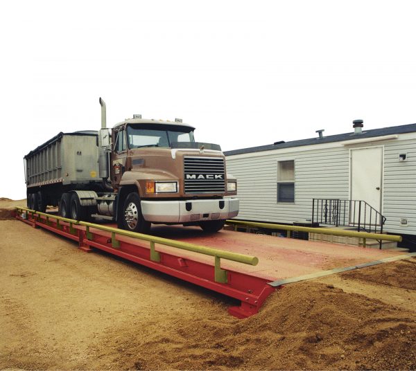 portable, steel deck truck scale